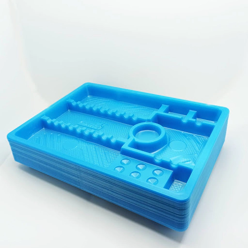 Disposable tray-blue