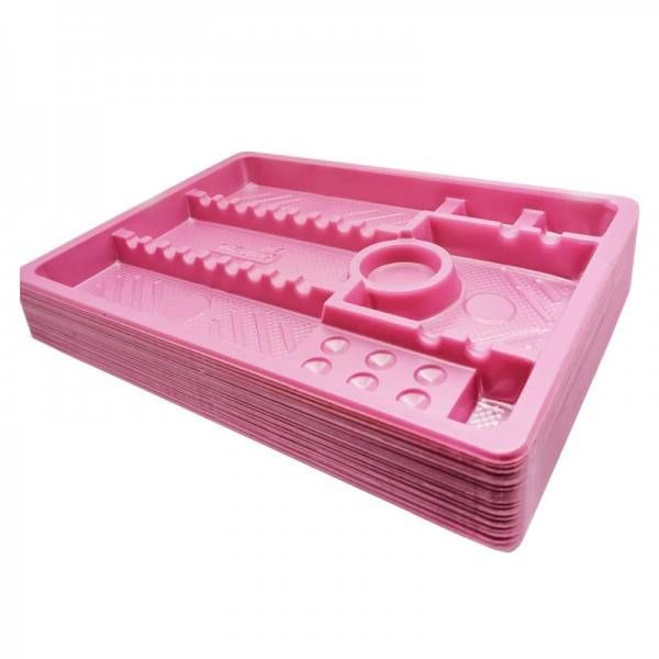 Disposable tray-pink