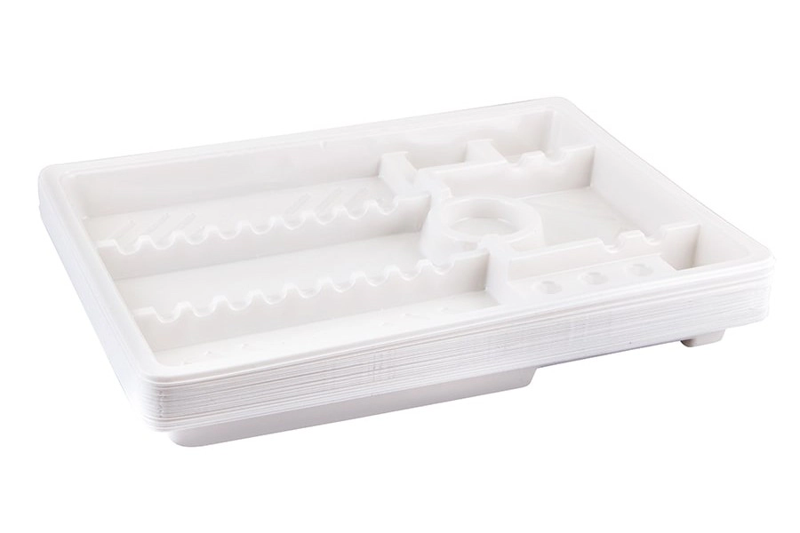 Disposable tray-white